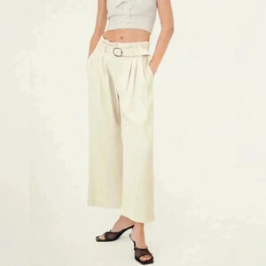 Zara Cream Wide Leg Pants